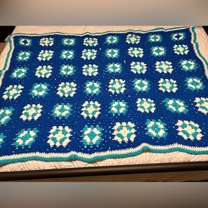Handmade Crochet Granny Square Blanket Afghan
